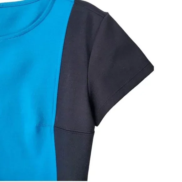 DEREK LAM For Design Nation Sheath Midi Dress Size Small - Black/Atlantic Blue - Picture 5 of 8